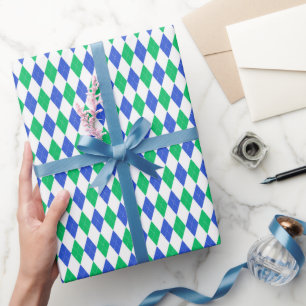 Papier Cadeau Jacquard de golf Blue & Green