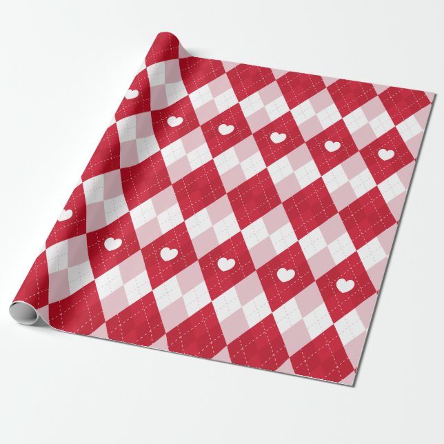 Papier Cadeau Jacquard de Saint-Valentin (Déroulé)