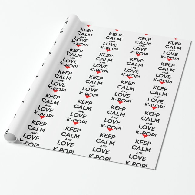 Papier Cadeau J'adore K-Pop ! (Déroulé)