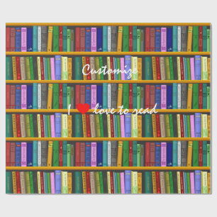 Papier Cadeau J'adore lire Livres Thunder_Cove