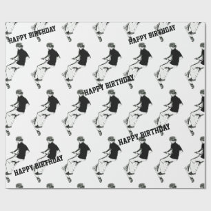 Papier Cadeau J'Ai De L'Air ! - Tracé de scooter de départ