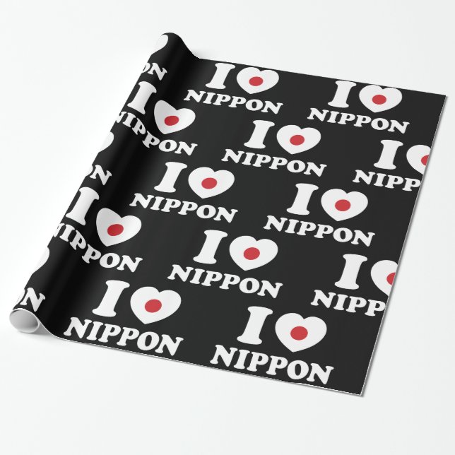 PAPIER CADEAU J'AI LE COEUR [AMOUR] PAPIER À LAVAGE EN NIPPON (Déroulé)
