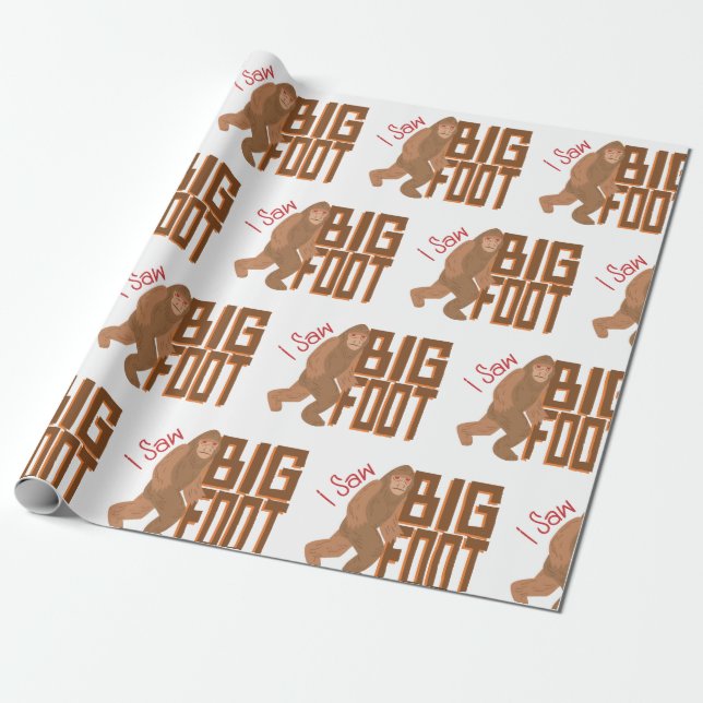 Papier Cadeau J'Ai Vu Bigfoot ! (Déroulé)