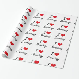 Papier Cadeau J'aime BROADWAY