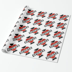 Papier Cadeau J'aime des sports