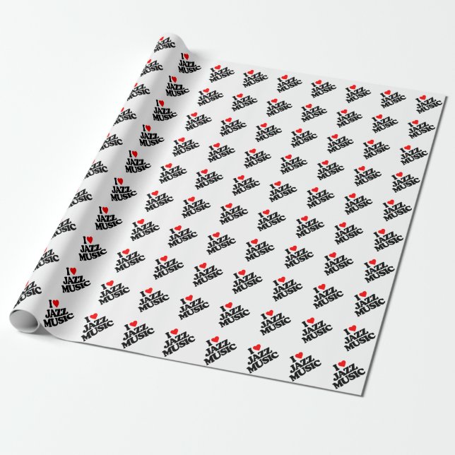 PAPIER CADEAU J'AIME LA MUSIQUE DE JAZZ (Déroulé)