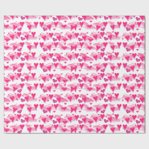 Papier Cadeau J'aime le papier d'emballage de maman et de papa