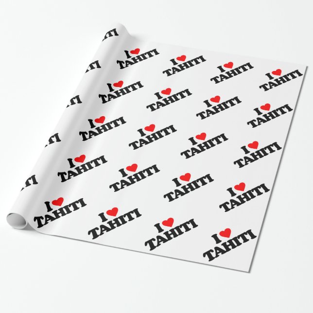 PAPIER CADEAU J'AIME LE TAHITI (Déroulé)