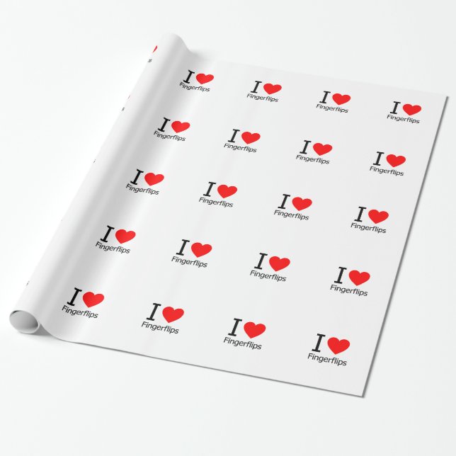 Papier Cadeau J'aime les fingerflips (Déroulé)