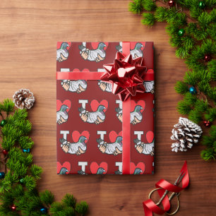 Papier Cadeau J'aime les pigeons
