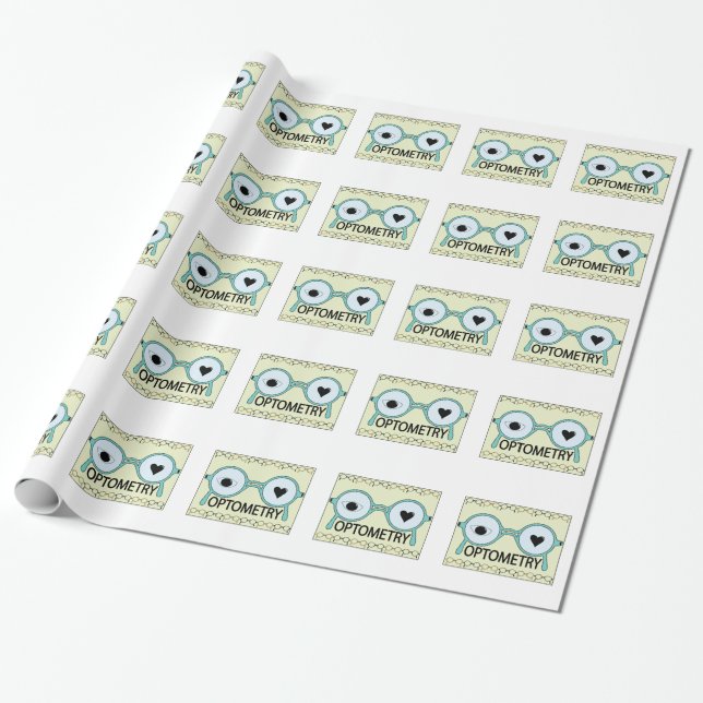 Papier Cadeau J'aime l'optométrie (Déroulé)