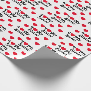 Papier Cadeau J'aime ma soeur