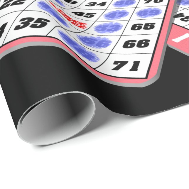 Papier Cadeau J'aime mon bingo-test enveloppant le papier de (Coin rond)