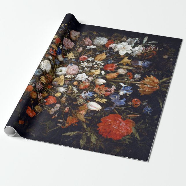 Papier Cadeau Jan Brueghel, l'aîné des fleurs dans un bateau en  (Déroulé)