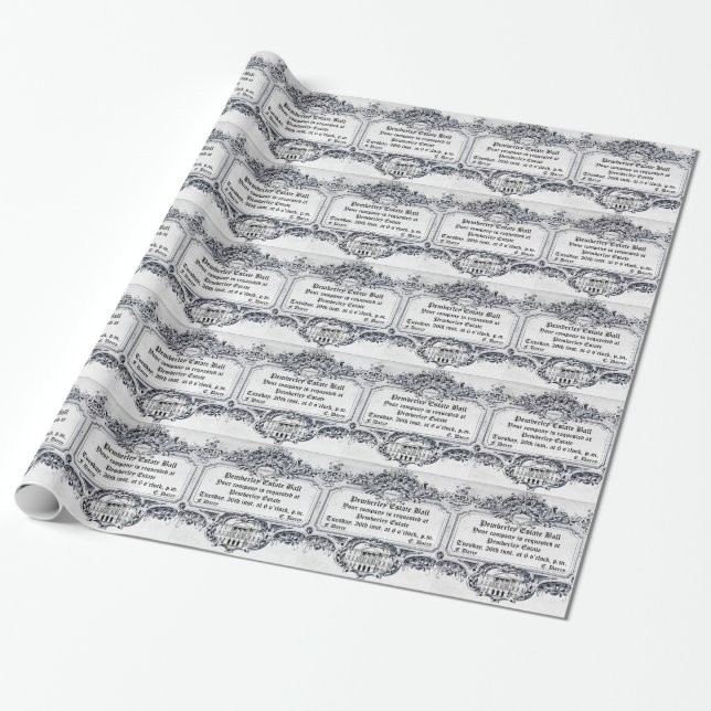 Papier Cadeau Jane Austen : Boule de domaine de Pemberley (Déroulé)