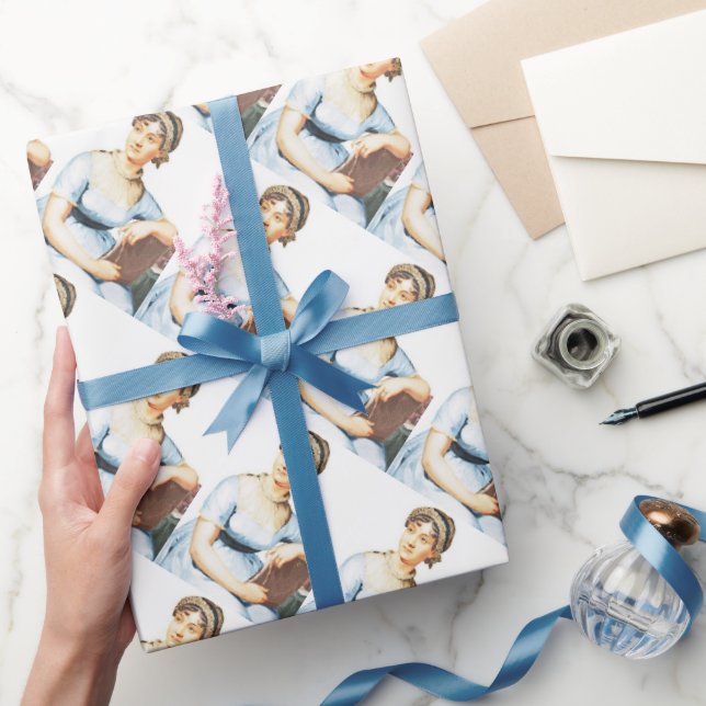 Papier Cadeau Jane Austen Thème Anniversaire Fête Enveloppement  (Cadeaux)