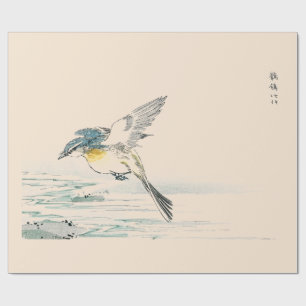 Papier Cadeau JAPONAIS BOIS BLOC OISEAU IMPRIMER Papier à envelo