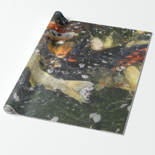 Papier Cadeau Japonais Carpe Koi Poisson Natation