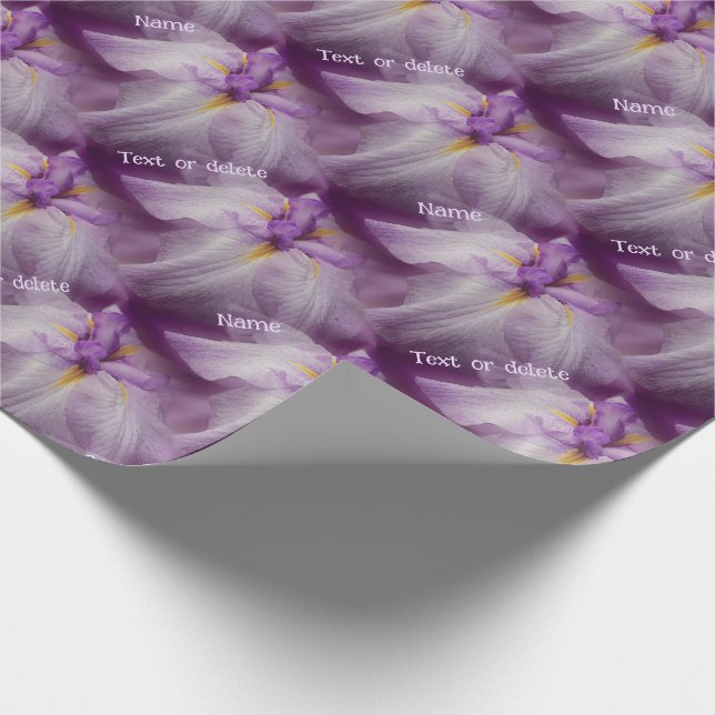 Papier Cadeau Japonais Iris Fleur Nature Personnalisée (Coin)
