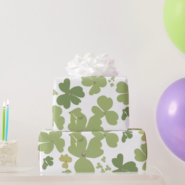 Papier Cadeau Jardin de la Saint-Patrick de la feuille de verdur (Cadeaux de fête)