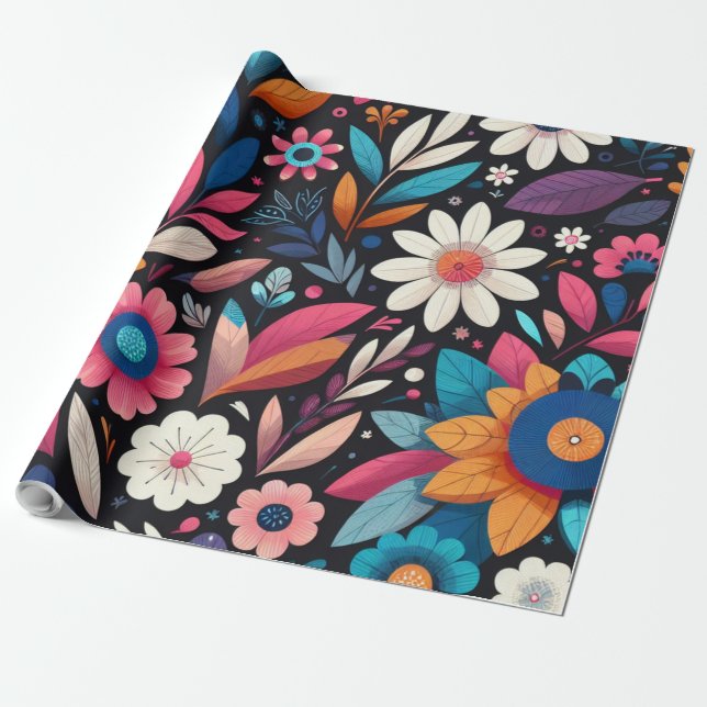 Papier Cadeau Jardin de minuit (Déroulé)