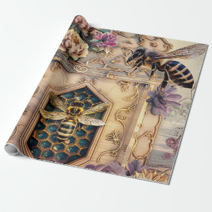 Papier Cadeau Jardin de Rêves aux Abeilles Enchantées (5)