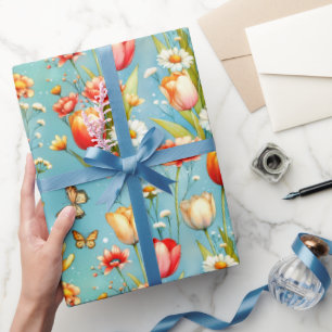 Papier Cadeau Jardin Fleur de Ciel