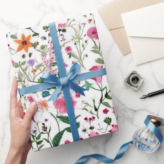 Papier Cadeau Jardin Fleur sauvage d'été (Cadeaux)