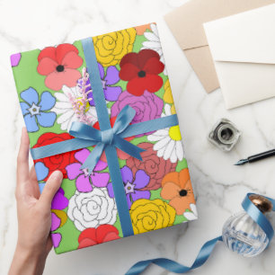 Papier Cadeau Jardin fleuri