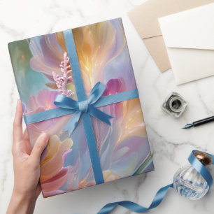 Papier Cadeau Jardin floral abstrait et rêveur