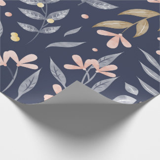 Papier Cadeau Jardin floral de minuit