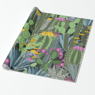 Papier Cadeau Jardin graphique simple de cactus