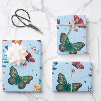 Papier Cadeau Jardin Papillon – Papillon Floral Co
