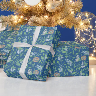 Papier Cadeau Jardin printanier Fête des mères Nid de rouge-gorg