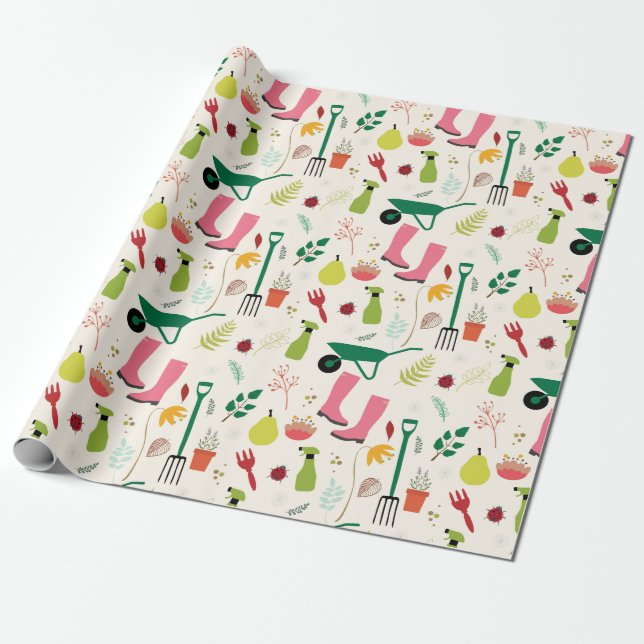 Papier Cadeau Jardinage (Déroulé)