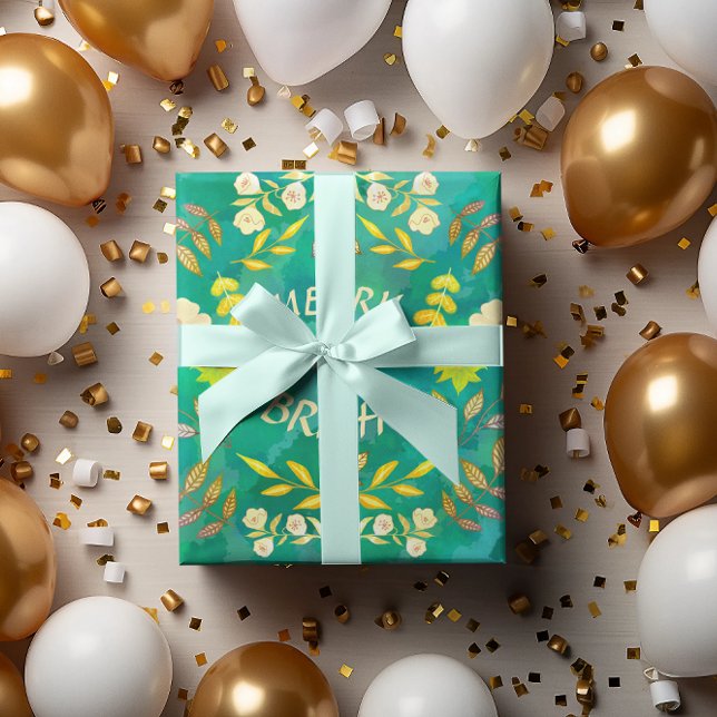 Papier Cadeau JAUNE D'OR ET Plaques de papier personnalisées LUM (Créateur téléchargé)