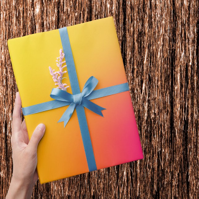 Papier Cadeau Jaune néon et rose (Créateur téléchargé)