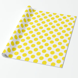 Papier Cadeau Jaune Pois