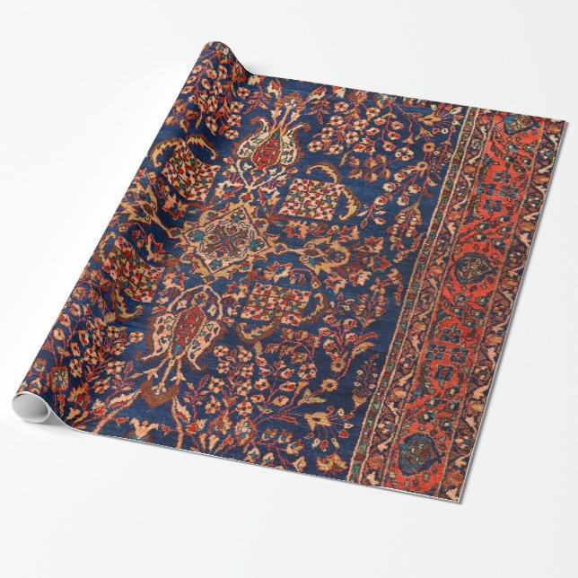 Papier Cadeau Jaune rouge rouge bleu bleu de la Perse occidental (Déroulé)