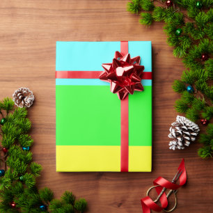 Papier Cadeau Jaune, Vert, Bleu, Grandes Tunes de Shirley Taylor