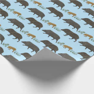Papier Cadeau Javelina Family Portrait Desert Animaux Motif