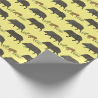 Javelina Family Portrait Desert Animaux Motif