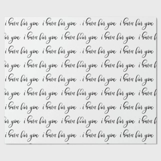 Papier Cadeau Je brûle pour toi (Couture)