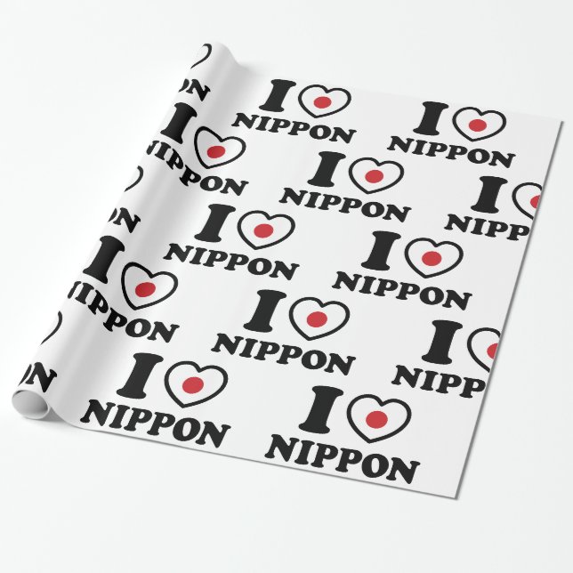 PAPIER CADEAU JE COEUR [AMOUR] NIPPON (Déroulé)