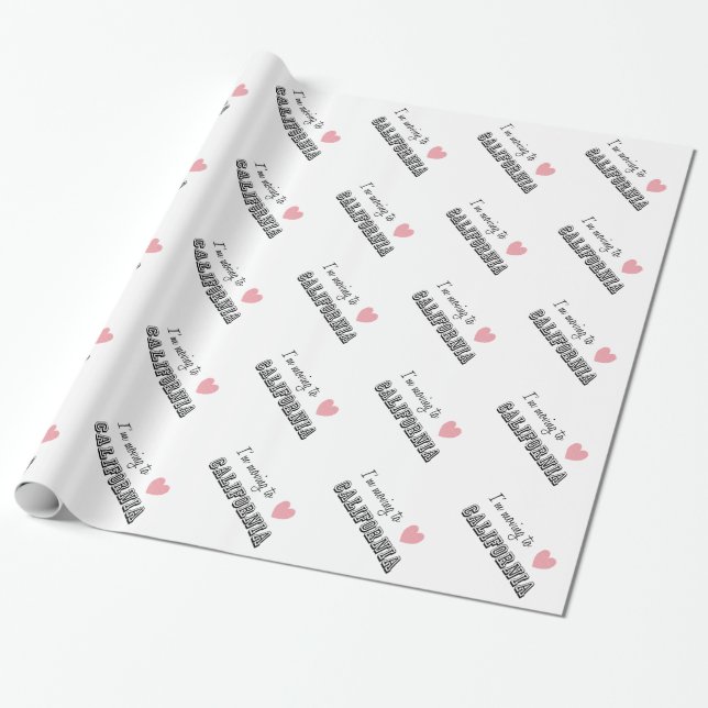 Papier Cadeau Je déménage en Californie (Déroulé)