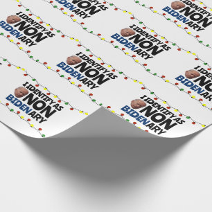 PAPIER CADEAU JE DENTIFIE EN TANT QUE BIDENARY FUNNY BIDEN BIDEN