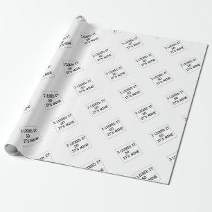 Papier Cadeau Je l'ai léché
