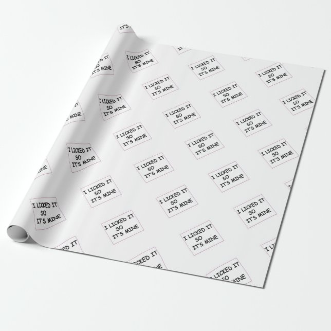 Papier Cadeau Je l'ai léché (Déroulé)