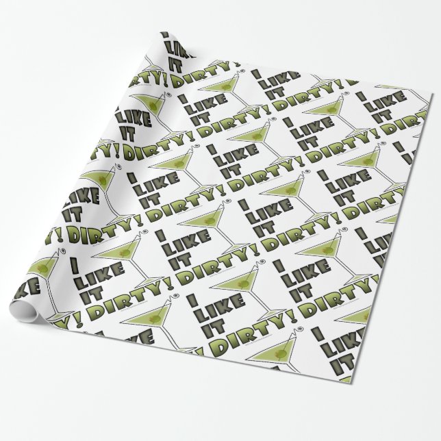 Papier Cadeau JE L'AIME SALE ! Humour sale de cocktail de (Déroulé)