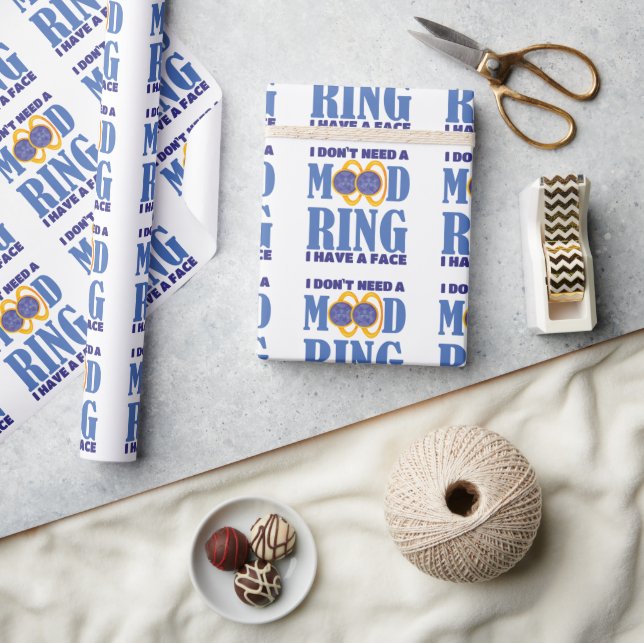 Papier Cadeau Je n'ai pas besoin d'une bague d'humeur, j'ai un v (Artisanat)